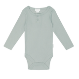 Organic Cotton Modal Long Sleeve Bodysuit - Mineral