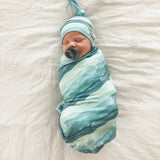 Waves Knit Swaddle Blanket