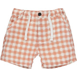 Crew Shorts | Brick w/ White Plaid