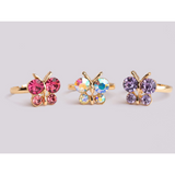 Boutique Butterfly Gem Rings