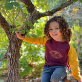 Walhalla Raglan Printed Tee - Burgundy