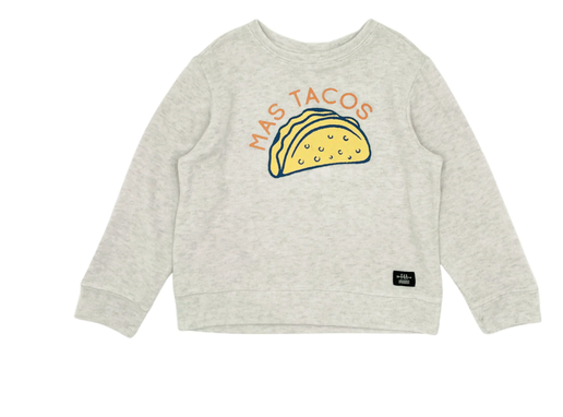 Mas Tacos Hacci Pullover - Heather Gray