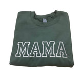 Mama Embroidered Olive Sweatshirt