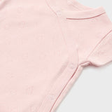 Baby Pink Cotton Short Sleeve Bodysuit