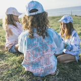 Kids Teal Love Kindness Tie-Dye Crew Neck Sweatshirt