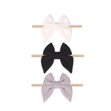 Cotton Bow Headband Set | Neutrals