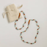 Baltic Sea Amber + Natural Gemstone | Necklace