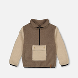 Sherpa Half Zip Pullover with Pocket