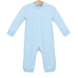 Miller Long Sleeve Romper Light Blue Stripe