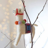 Felt Alpaca Ornament