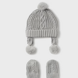 Knit Hat and Mitten Set Baby - Grey