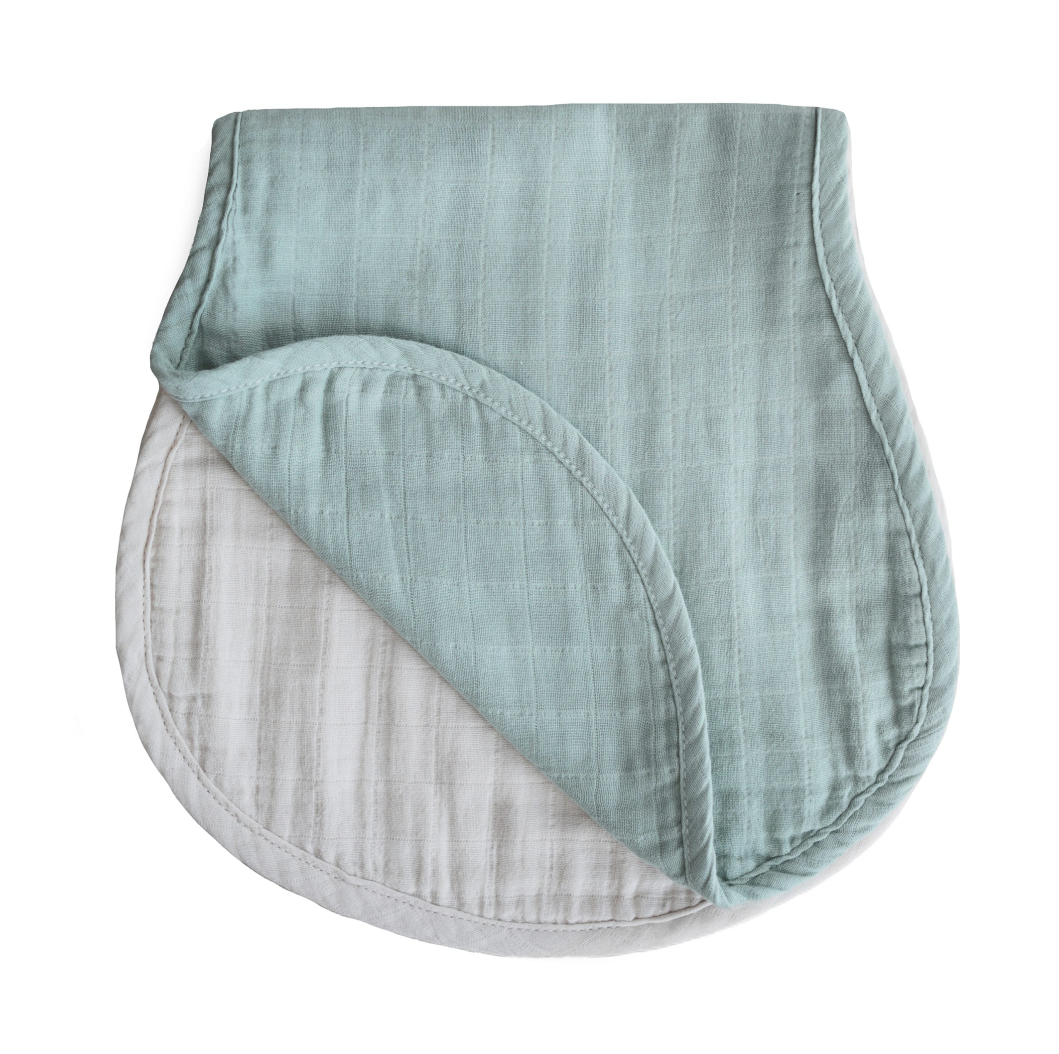 Muslin Burp Cloth 2pk - Roman Green/Fog
