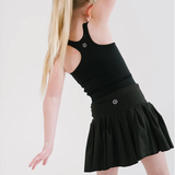 Pleated Court Skort - Black