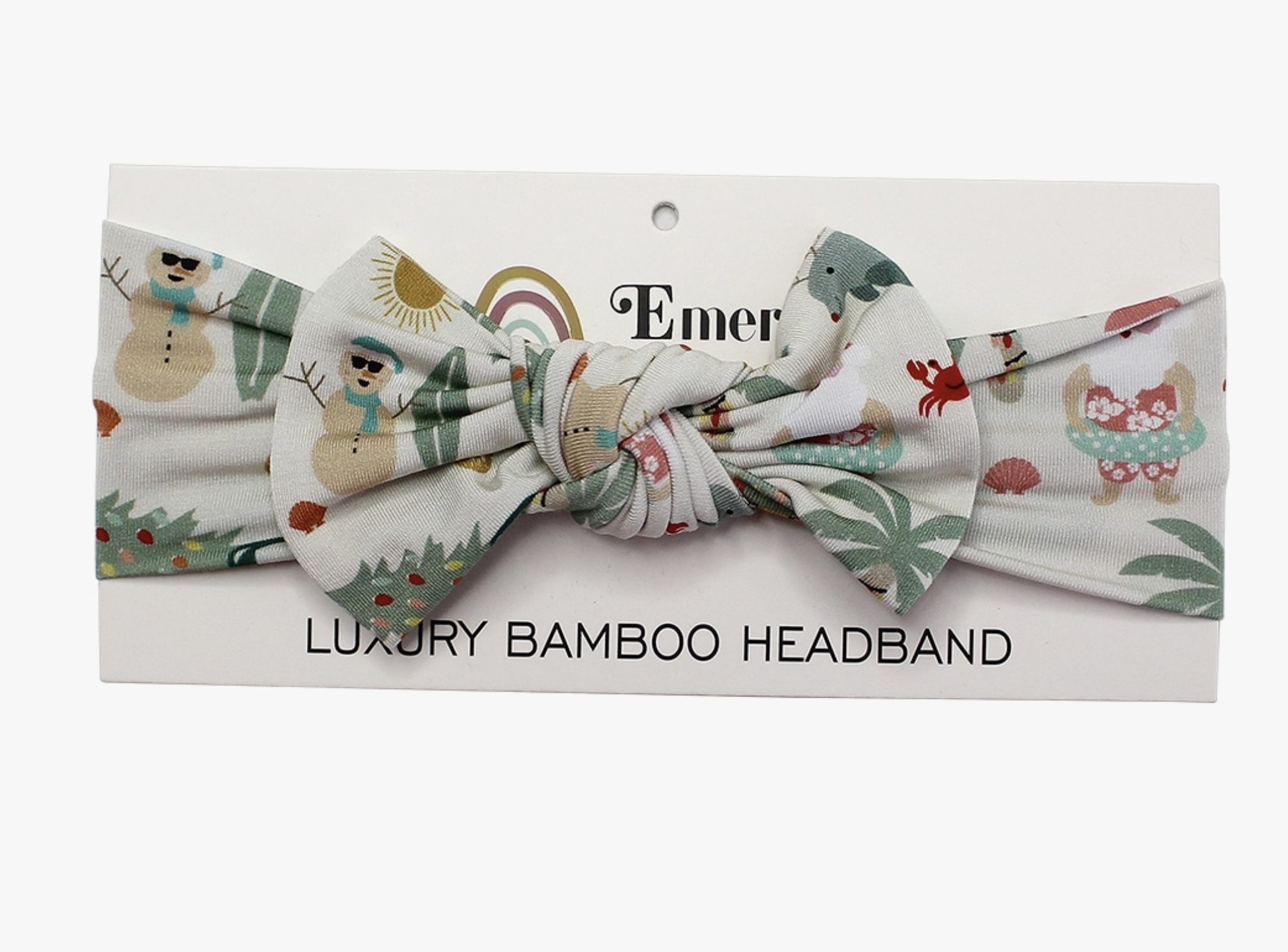 Coastal Christmas Bamboo Headband