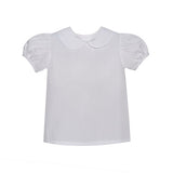 Girl's White Blouse - S/S