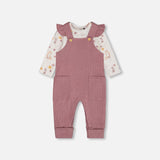 Pointelle Overall Set - Woodrose