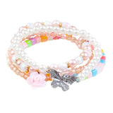 Pearly Butterfly Bracelet Set