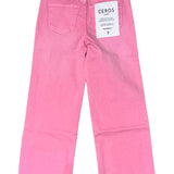 Crop Wide Leg Pink Jeans