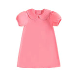 Pink Peter Pan Collar Dress w/ White Trim