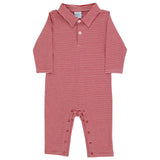 Playsuit - Red Stripe Knit