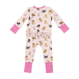 Pink Puppy Alphabet Zipper Romper - 6-12M LAST ONE