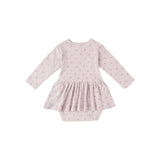 Pointelle Skirted Bodysuit | Lilac Ditsy