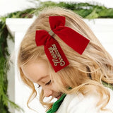 Merry Christmas Velvet Bow ￼Red or Green