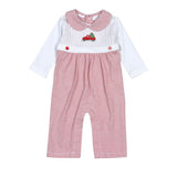 Embroidered Red Christmas Truck