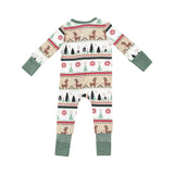 Reindeer Fair Isle 2 Way Zipper Romper