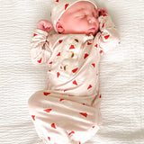 Knotted Baby Gown - Santa Hat