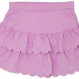 Scalloped Skort in Solid Lavender