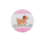 Puppies Sleeveless Dress W/Side Bows- Pink Check