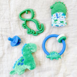 Ritzy Silicone Teether Rattle - Dino