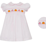 Pumpkin Pink Knit Check Dress S/S