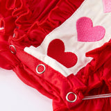 Red Ruffle Heart Romper
