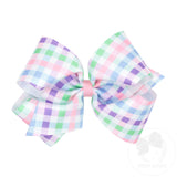 Spring Gingham Medium Grosgrain Bow