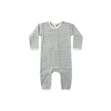 Ribbed Baby Jumpsuit | Steel Blue Micro Stripe
