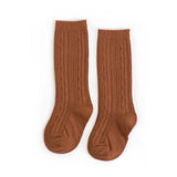 Sugar Almond Cable Knit Knee Sock