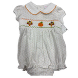 Thankful Day Hand Smocked Pima Bubble