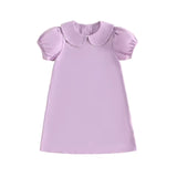 Purple Peter Pan Collar Dress w/ White Trim