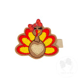 Harvest Turkey Feltie Hair Clip- Bow Stacker