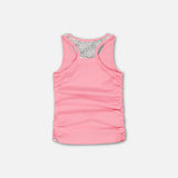 Organic Cotton Gathered Tank Top Bubble Gum Pink