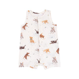 Watercolor Puppies Sleeveless Shortie