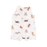 Watercolor Puppies Sleeveless Shortie