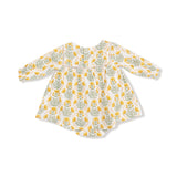 Winter Dandelions-Puffed L/S Bubble w/ Skirt and Ladder Trim