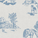 Farm Toile - Blue - Knotted Hat