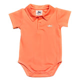 Signature Polo Onesie - Coral