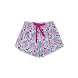 Morgan Fleece Short - Bloomberry Floral, Power Pink