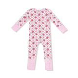 Rose Bow Lattice - 2 Way Zipper Romper