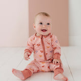 Footless Romper - Girl's Hearts
